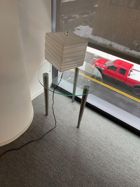 Round Glass End Table