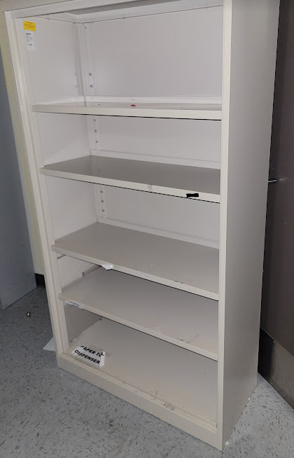 Tall Metal Bookcase, 30 x 15 x 66"