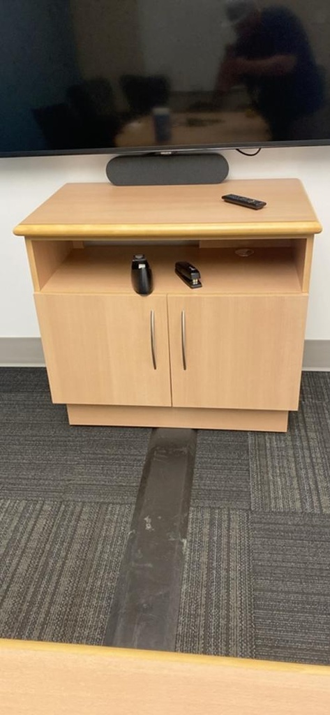 Wooden 2-High Storage Cabinet, 36" x 22" x 32" 