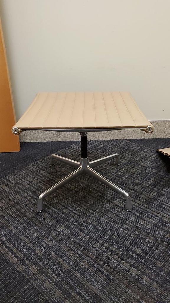 Leather Ottoman, Caramel, 71" x 30" x 27"-35"