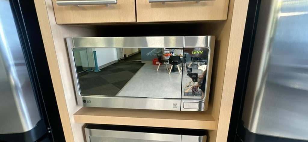 Panasonic Microwave, Stainless Steel, 96" x 24" x 41"