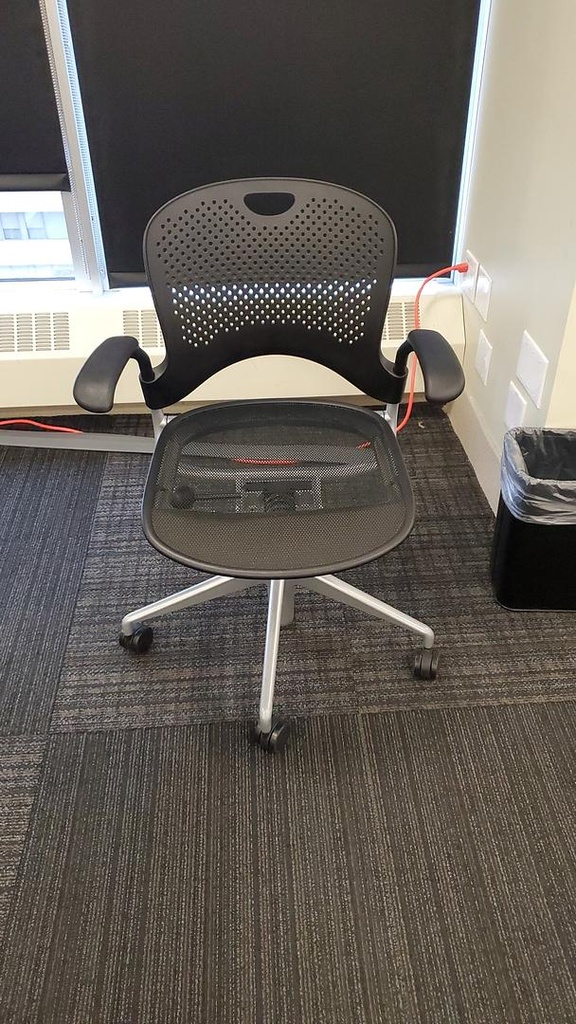 Herman Miller Mobile Guest Chair, Black/Silver