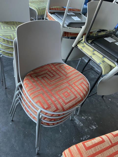 Orange Armless Chair