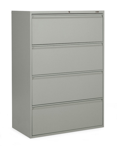 4 Drawer Lateral Grey Filing Cabinet (photo representation)
