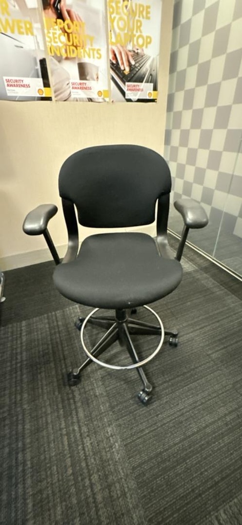 Herman Miller Equa Drafting Stool, Black