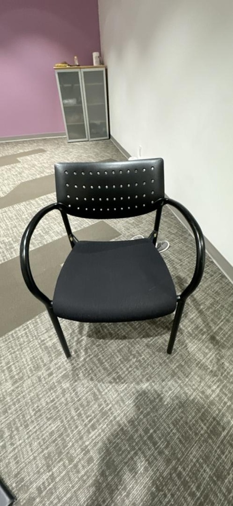 Plastic Stacking Chair, Black