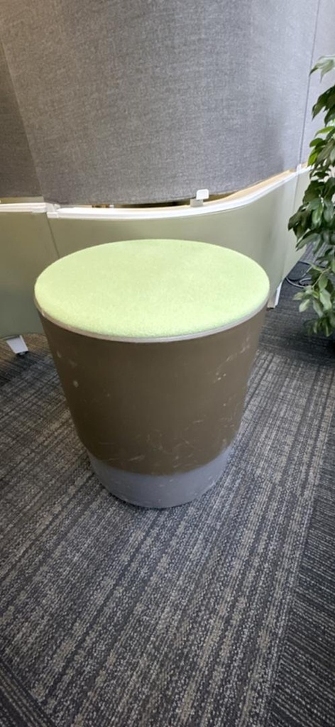 Wobble Guest Stool, Green/Brown