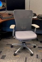 Task chair, grey mesh