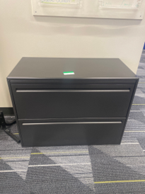 Black 2-Drawer File Cabinet
