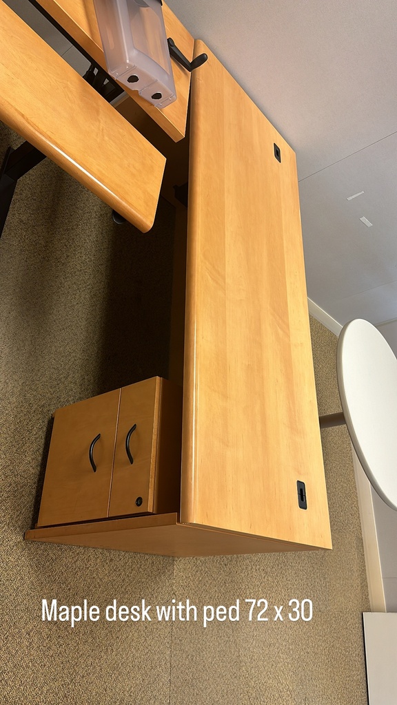 Maple Desk with Ped