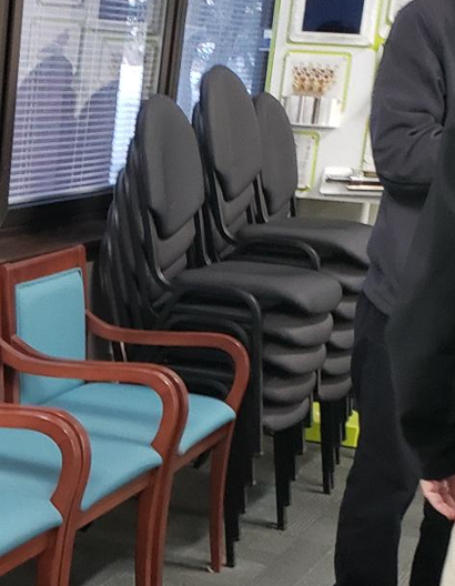 Metal Stacking Chairs - Charcoal