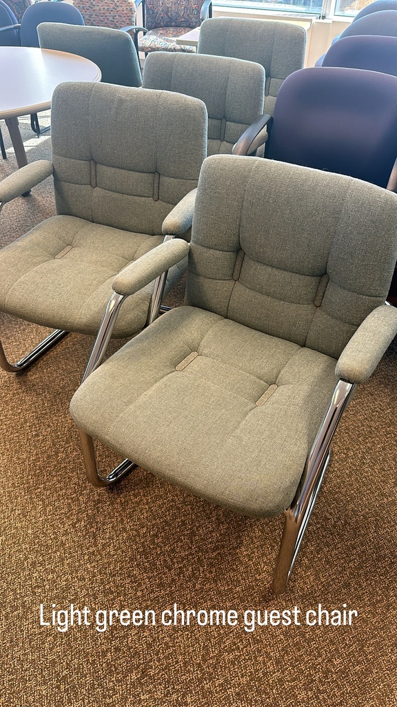Light Green Chrome Guest Chair