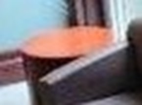 Drum style coffee table 