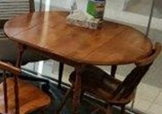 Wooden kitchen table 