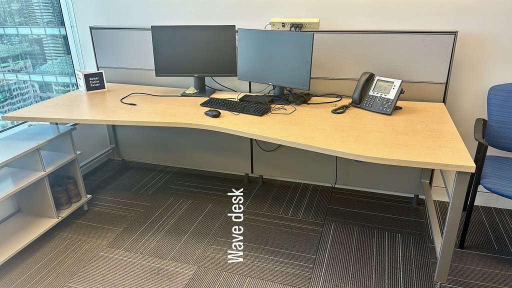 Wave desk, 96x35"
