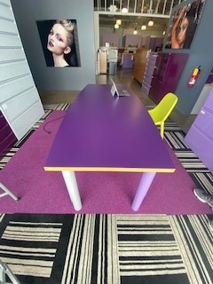 Conference table, purple