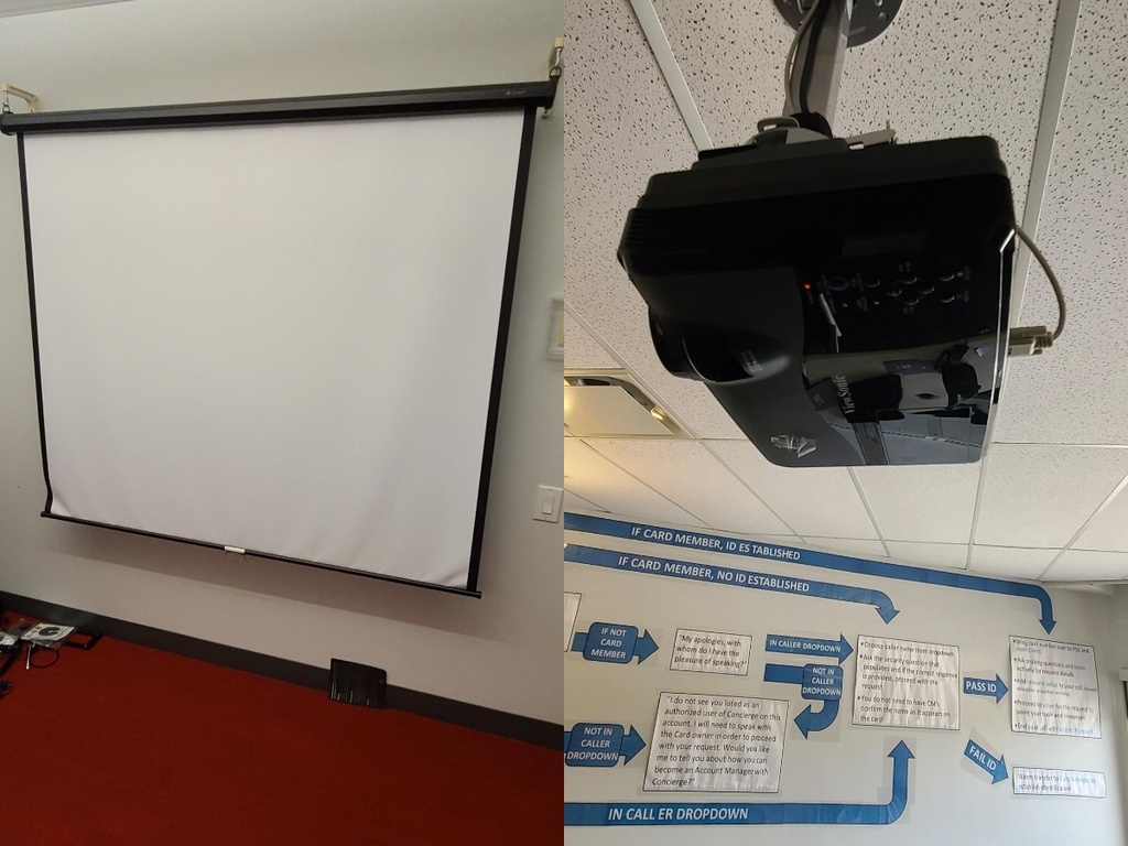 Projector Screen &amp; Projector