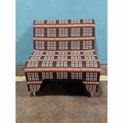 MYNN - PLAID MyWay No Arms Lounge Chair, 4 - Legs (33Wx32Dx29.50Hx18SH)