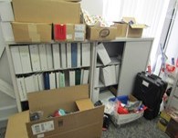 Metal Bookcase with Sliding Door (3 Shelf)