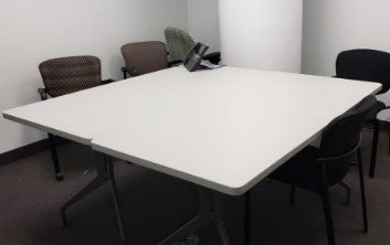 8 Person Square White meeting table