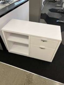 Low Metal Storage Cabinet w/ Wood Top