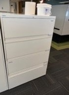 White 4 Drawer Lateral Filing Cabinet (36x54x18)