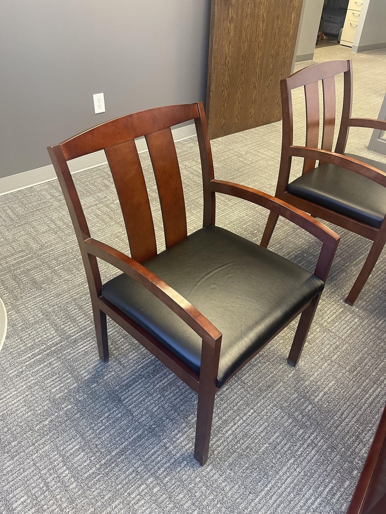 National Black Leather Arm Chair
