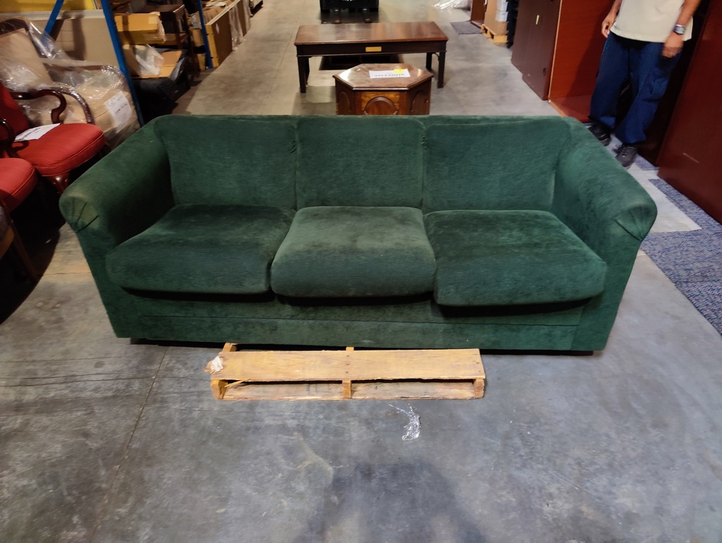 Green Cordiroy Sofa - 77x33x25