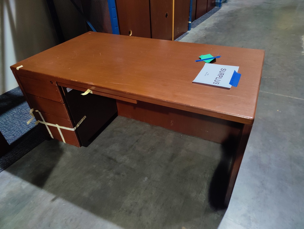 Wooden Hayworth Desk with One Pedestal - 66"X24"