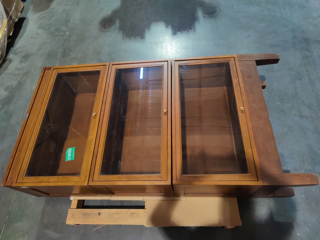 Wooden Barrister Bookcase - 13Dx33Wx63H