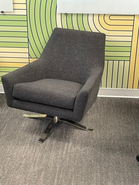Grey Swivel Lounge (West Elm)