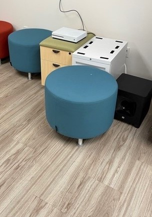 Blue Ottoman