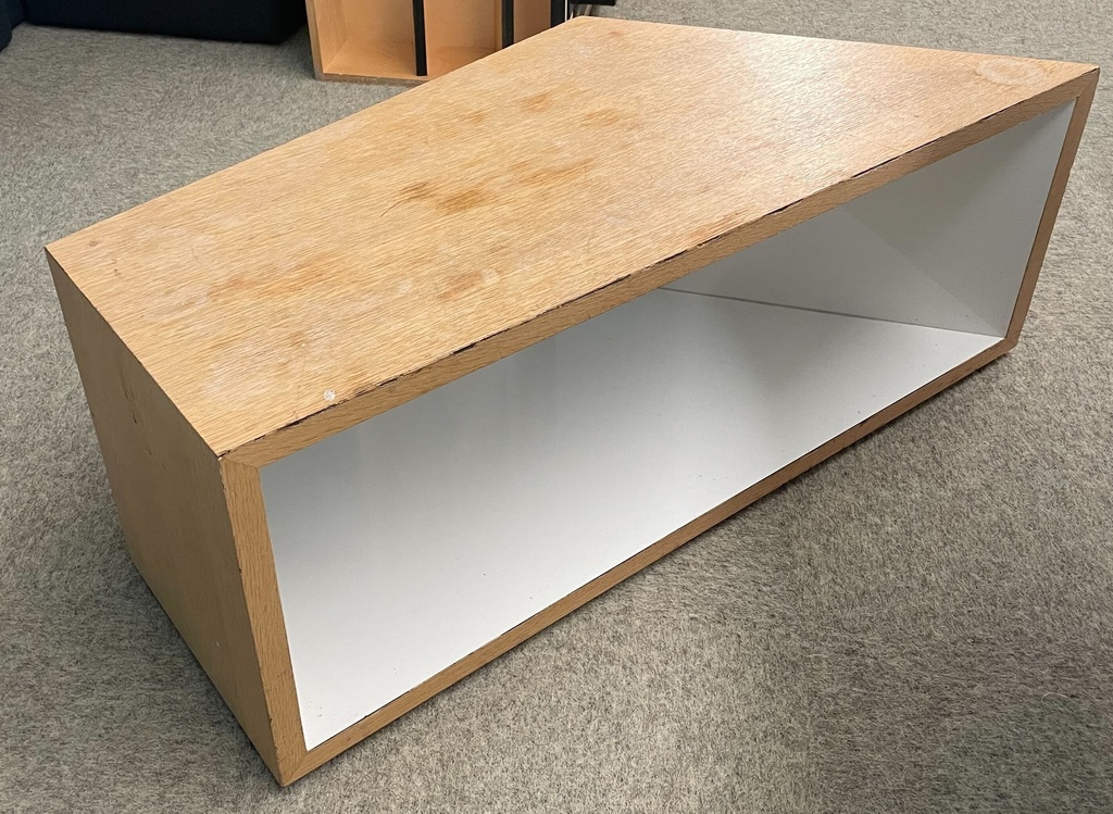 Long angular coffee table