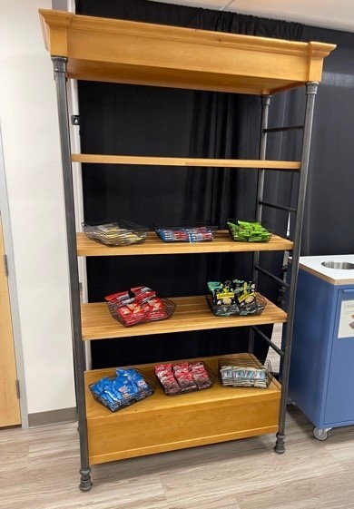 Wood and Metal Bookcase