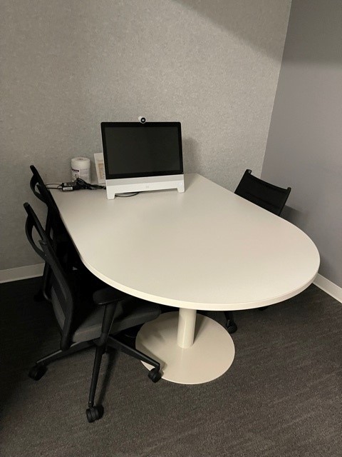 Half Oval Wall Mounted Table (8')