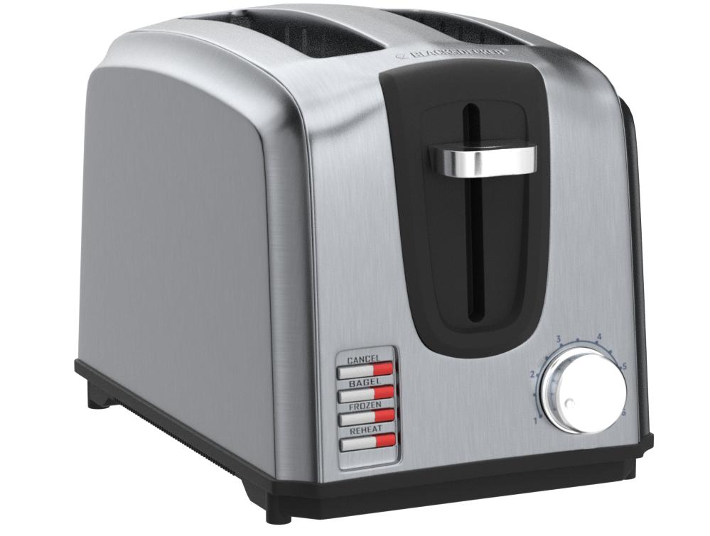 T2707SB - Two-Slice Toaster, Extra-Wide Slots, Push Control Buttons (8Wx12Dx9H) 