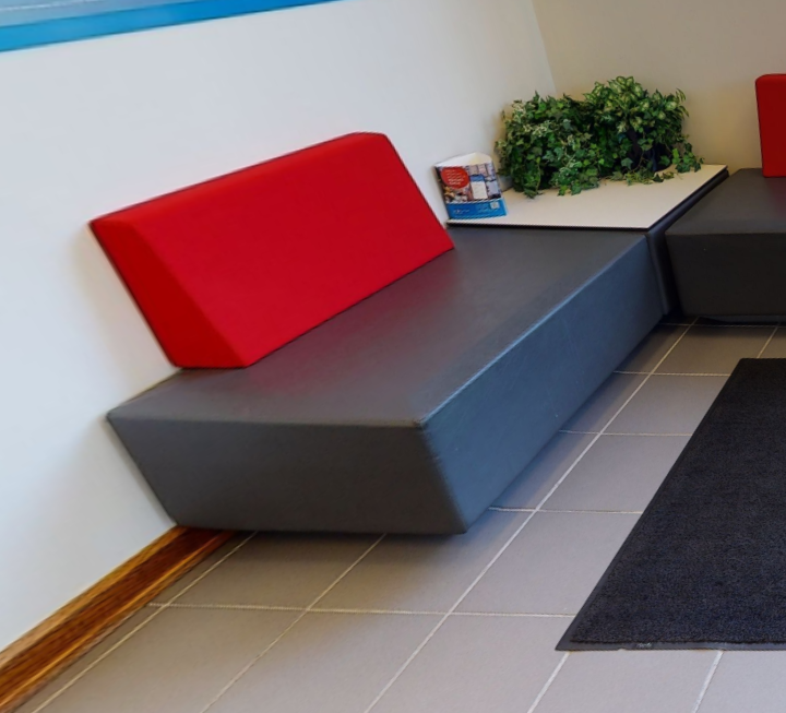 Red/ Grey Lounge Chair