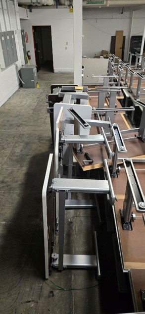 White Steelcase Tables 48" (they are on their sides)