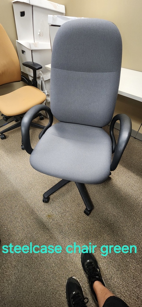Steelcase Chair, Blue/Green
