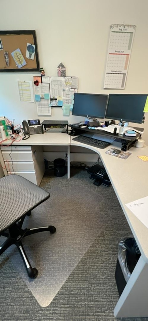 L-Shaped Desk, 72” x 24” with 24” x 36” return