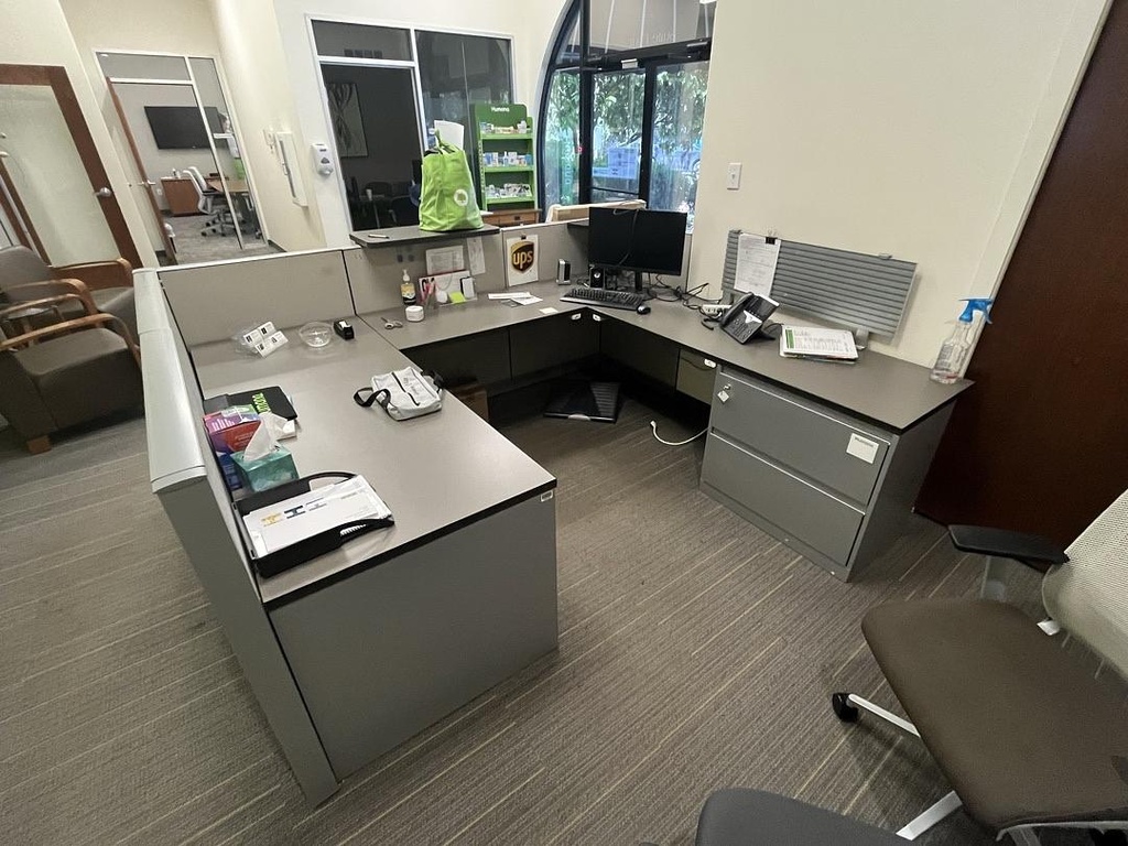 Reception Cubicle, H42 x W102 x D82