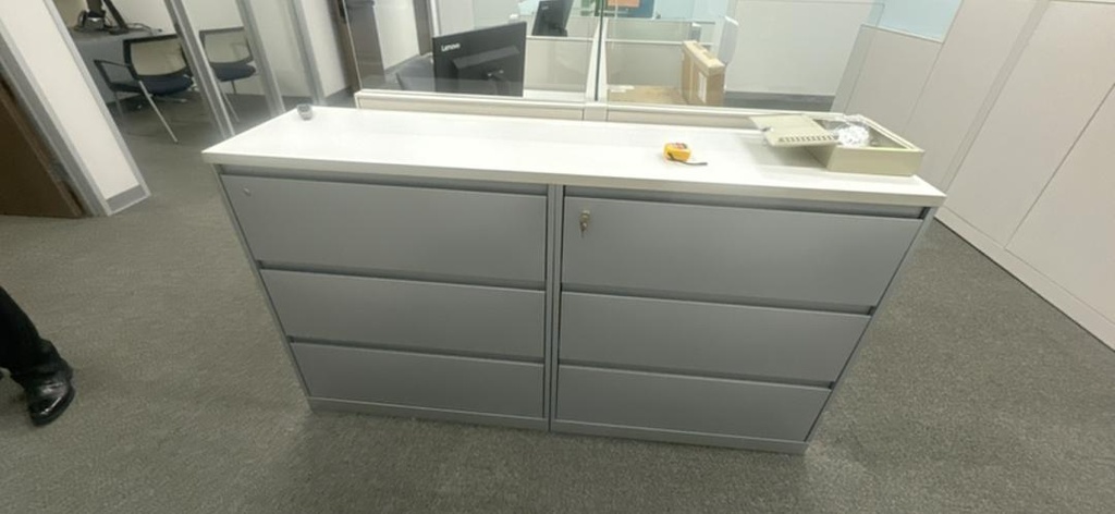 Filing Cabinet - double 3 drawer