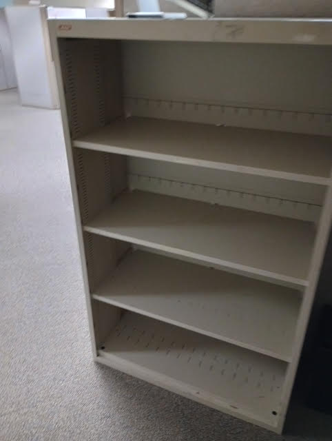 Metal bookshelf