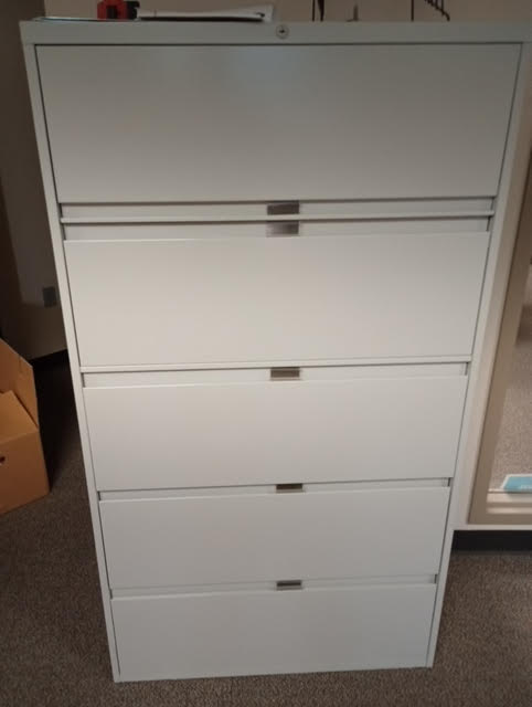 White 5 drawer file