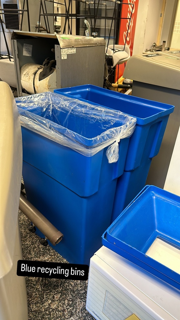 Blue Recycling Bin
