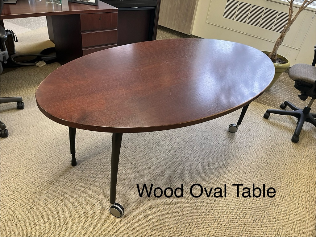 Wood Oval Table