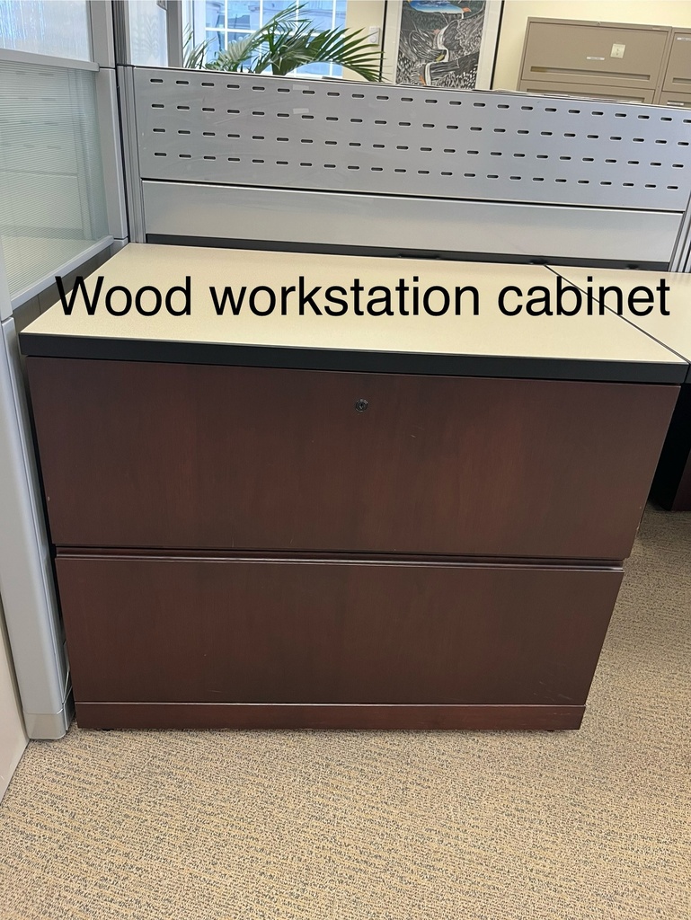 Wood Workstation Cabinet