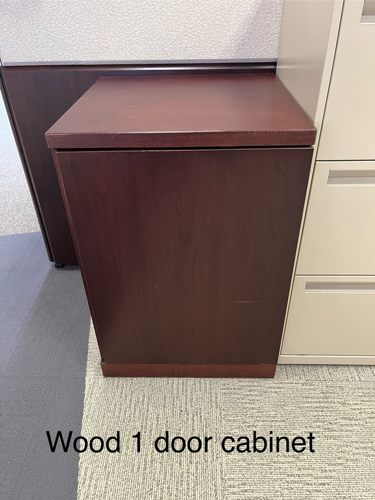 Wood 1 Door Cabinet
