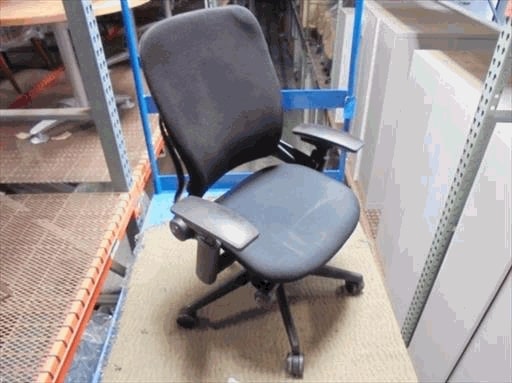 Steelcase Leap Desk Chair Highback Adj Arms - Licorice Mesh