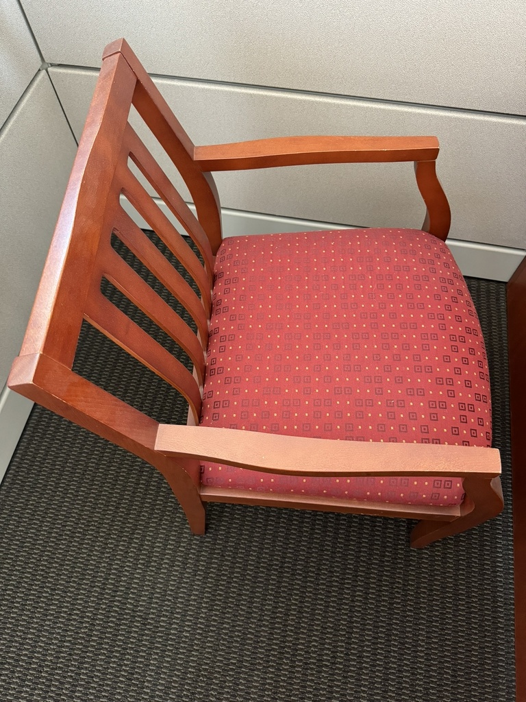 Red Guest Chairs (wood back)